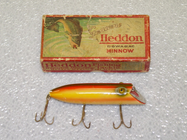 RARE 1920 VINTAGE HEDDON HEAD-ON BASSER MINNOW MOD #8500 SHINER SCALE  PATTERN - La Paz County Sheriff's Office Dedicated to Service