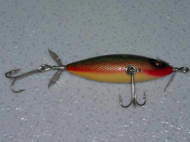 Heddon SOS Wood Lure Glass Eyes Mystery Hardware