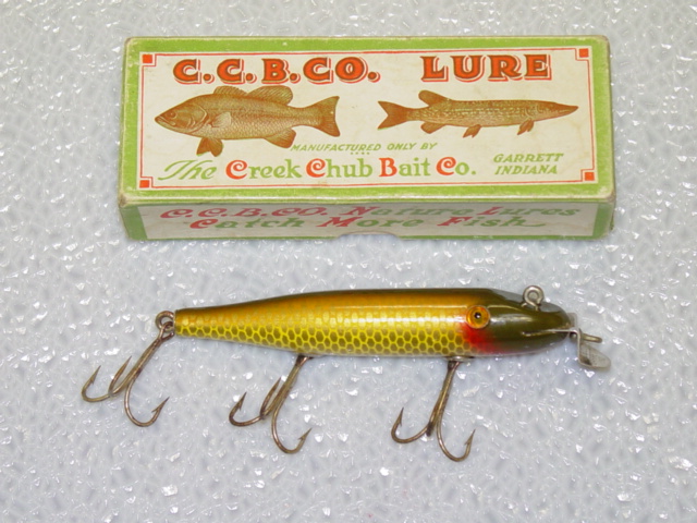 Sold at Auction: Creek Chub Fishing Lure PIKE MINNOW No.700 Org Box